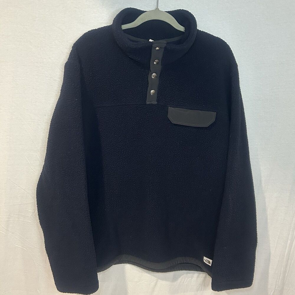 The North Face Men’s Size XL Blue CRAGMONT 1/4 Snap‎ Front Sherpa Fleece Jacket
